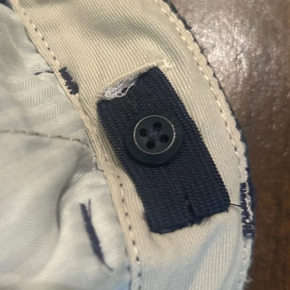 Gap Kids Chino Shorts Boys 10 Regular Navy Blue Adjustable Waist Cotton Preppy